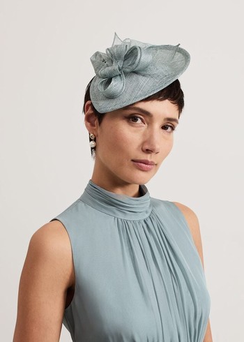 Phase Eight Green Oval Fascinator Hats Light Green USA | 0689132-UV